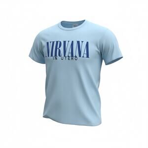 Nirvana In Utero Angel T-Shirt Blue Size Medium Band Tee